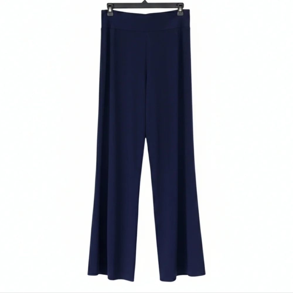 Clara Sun Woo Signature Palazzo Pants Sz XS in blue Wide Leg High-Rise Trouser